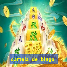 cartela de bingo cha de bebe